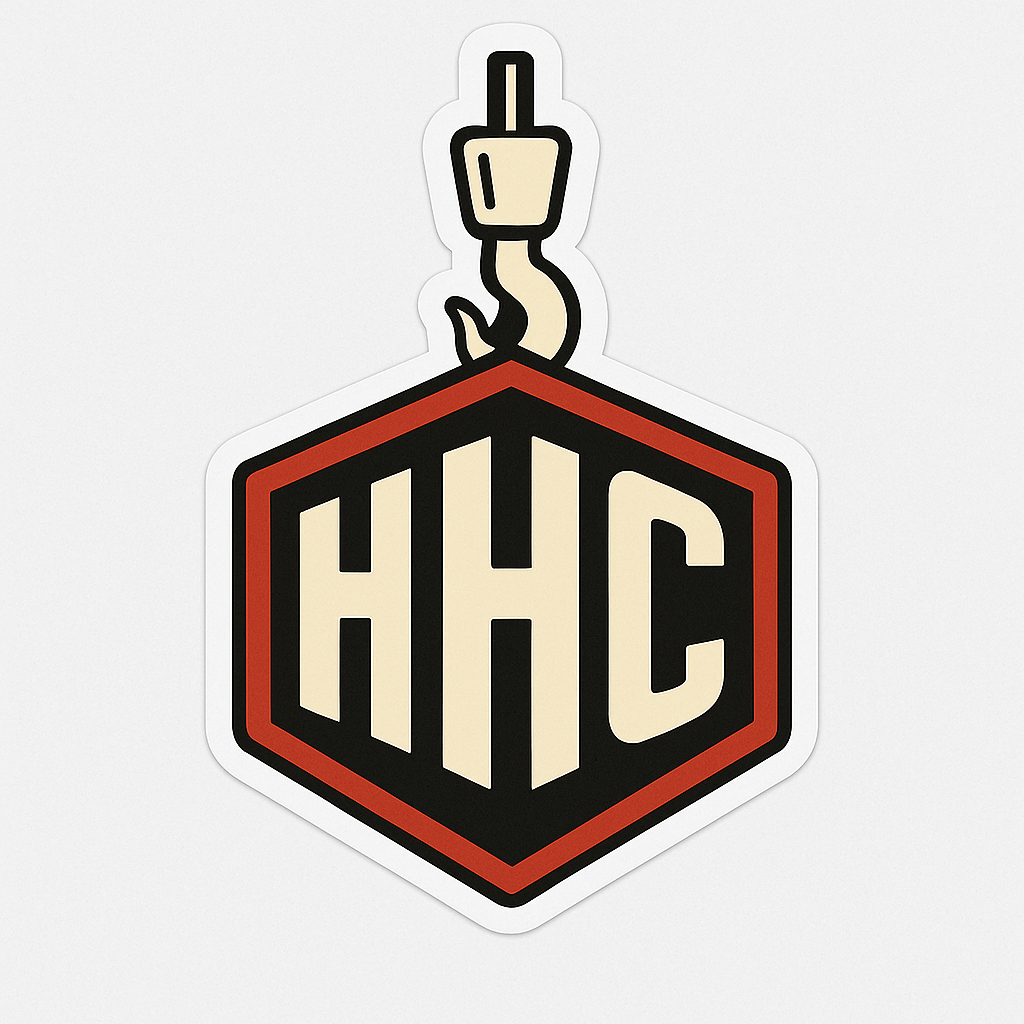 HHC Crane Hook Hexagon Sticker – Hardhat Hustle Culture