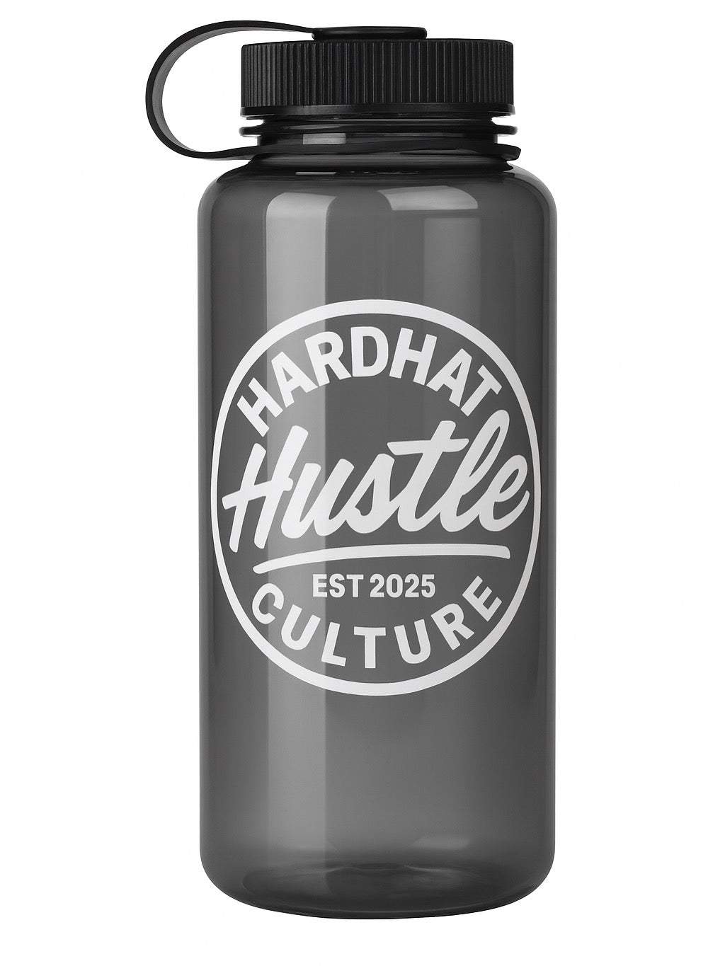 Hardhat Hustle Culture™ 32oz BPA-Free Water Bottle – Smokey Grey, Red, Pink & Purple